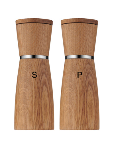 Ceramill Nature salt/pepper mills 2 pcs. set, oak, height 18 cm