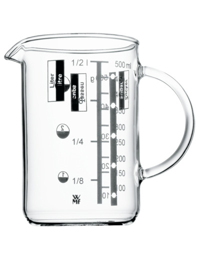 Measuring jug glass 0,5 l.