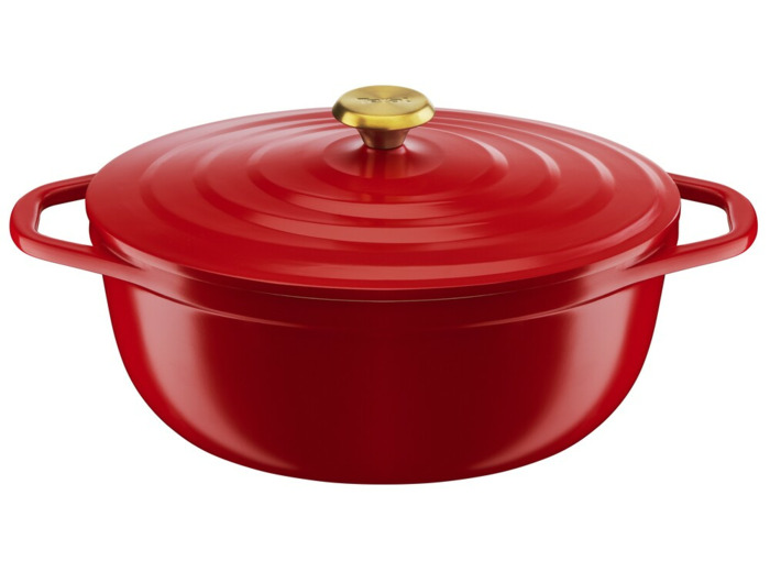 Air oval stewpot 30 cm / 5,7 l. Red