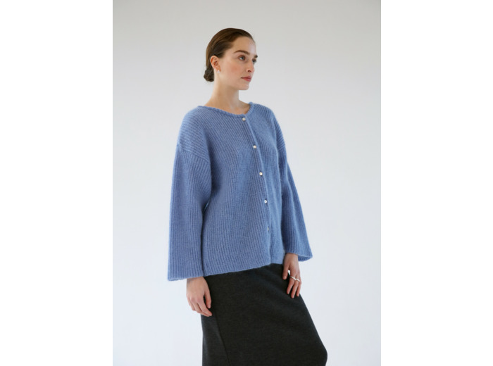 MOHAIR CARDIGAN AZURE M/L