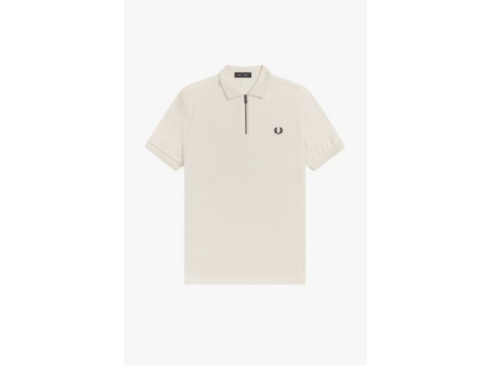 Fred Perry Towelling zip neck polo shirt