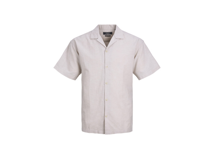 Cotton linen blend resort shirt S/S