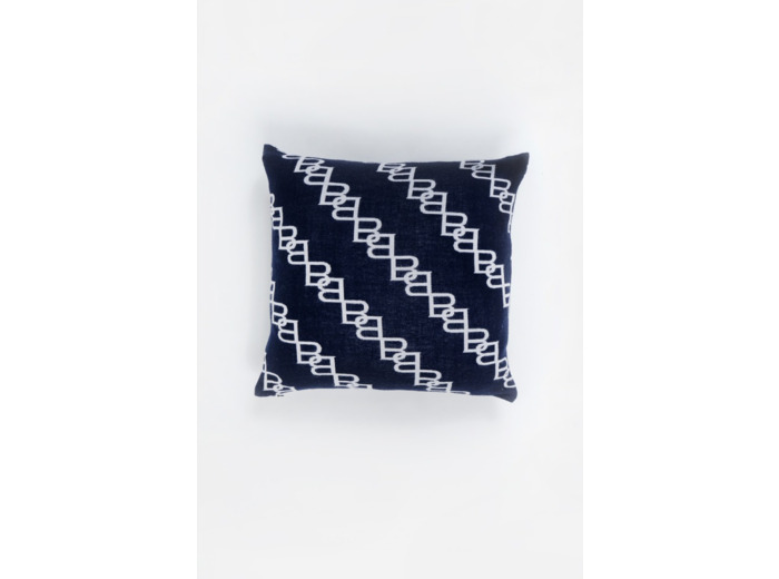 BALMUIR, BB-chain tyynynpäällinen, 45x45cm, dark navy/ivory