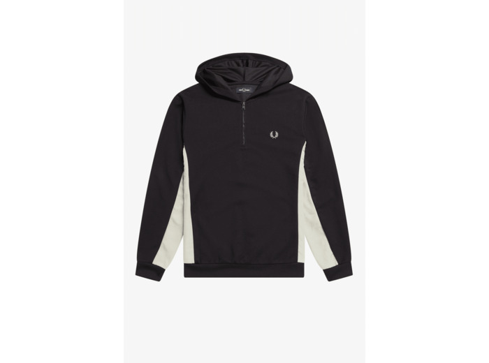 Fred Perry Panelled Half Zip Hoodie