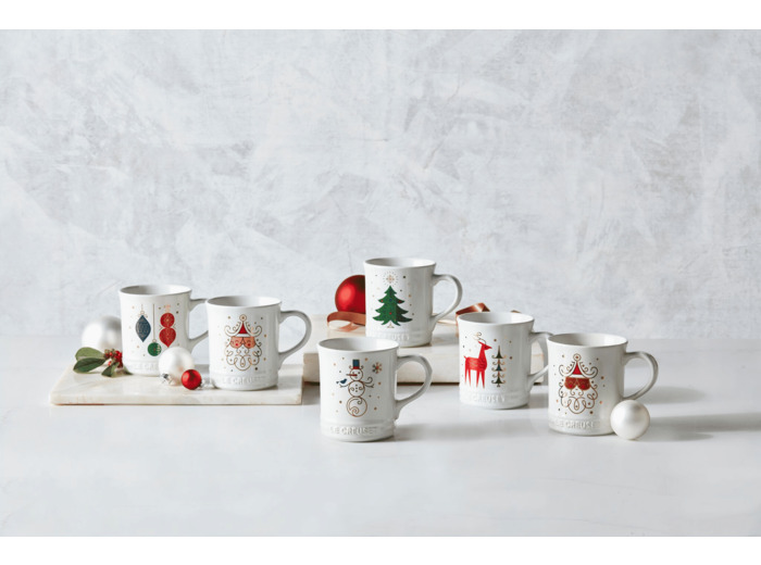 Noel Collection Stoneware Mugs