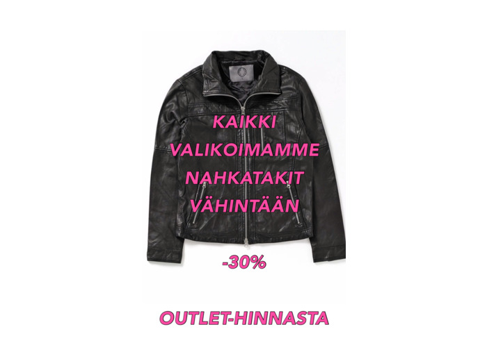 Talviale: Kaikki Nahkatakit -30% Outlet-hinnoista!