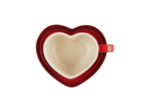 Stoneware Heart Mug with Saucer