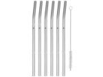 Baric straw 6 pcs. 24 cm, curved, w. brush