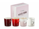 Stoneware Petits Fours Set of 4 Cappuccino Mugs