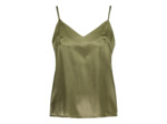 V-NECK SILK TOP GREEN L