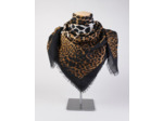 BALMUIR, Palma-print scarf, 140x140 cm, leopard