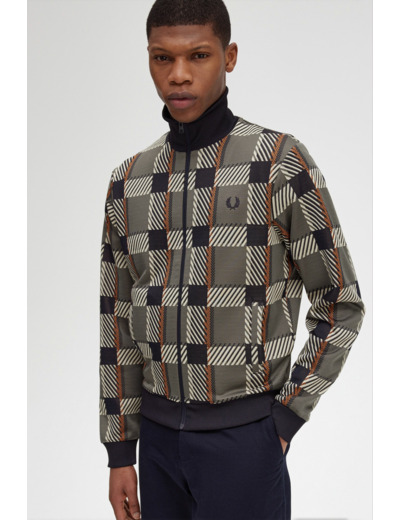 Fred Perry Glitch Tartan Track Jacket