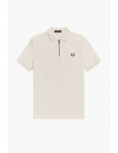 Fred Perry Towelling zip neck polo shirt