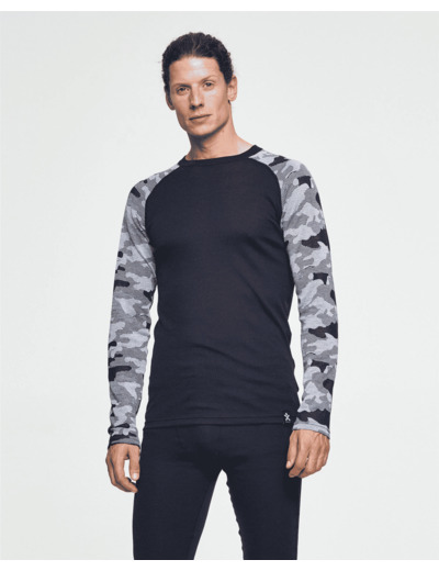 Camo Merino Wool Crew