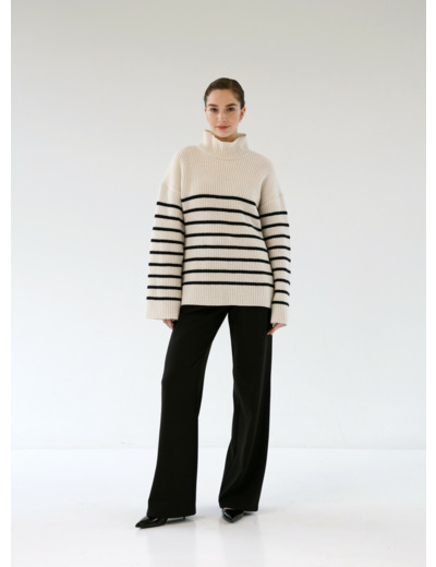 Gauhar Merino Polo Stripe Knit