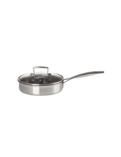 3-ply Stainless Steel Uncoated Sauté Pan with Poaching Insert