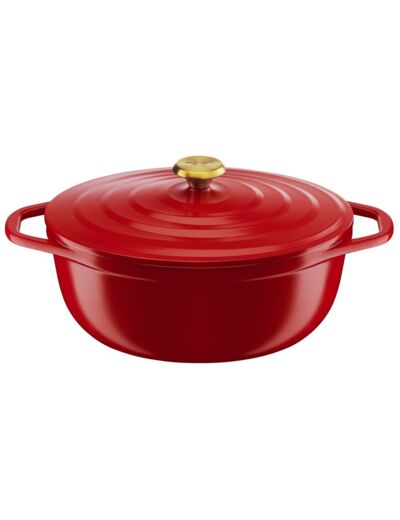 Air oval stewpot 30 cm / 5,7 l. Red