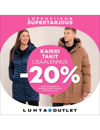 Kaikki takit -20%