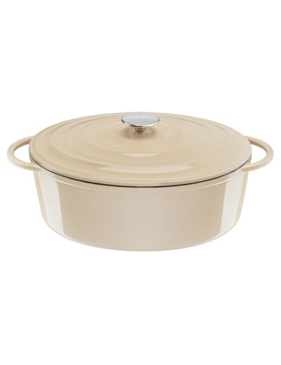 Tefal Lov Oval stewpot 34 cm / 7,2 L Beige