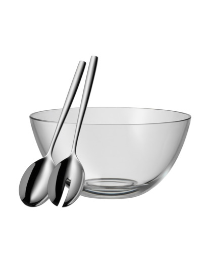 Taverno salad set, glass bowl 23,5 cm + salad server set